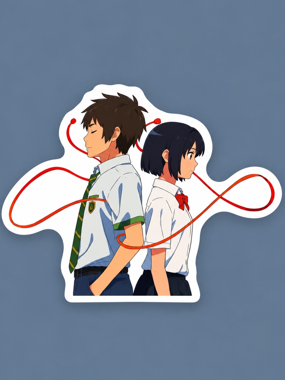 Your Name Kimi no Na wa Taki & Mitsuha Anime Sticker